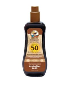 Australian Gold SPF50 Spray Gel Sunscreen BRONZER 237 ml